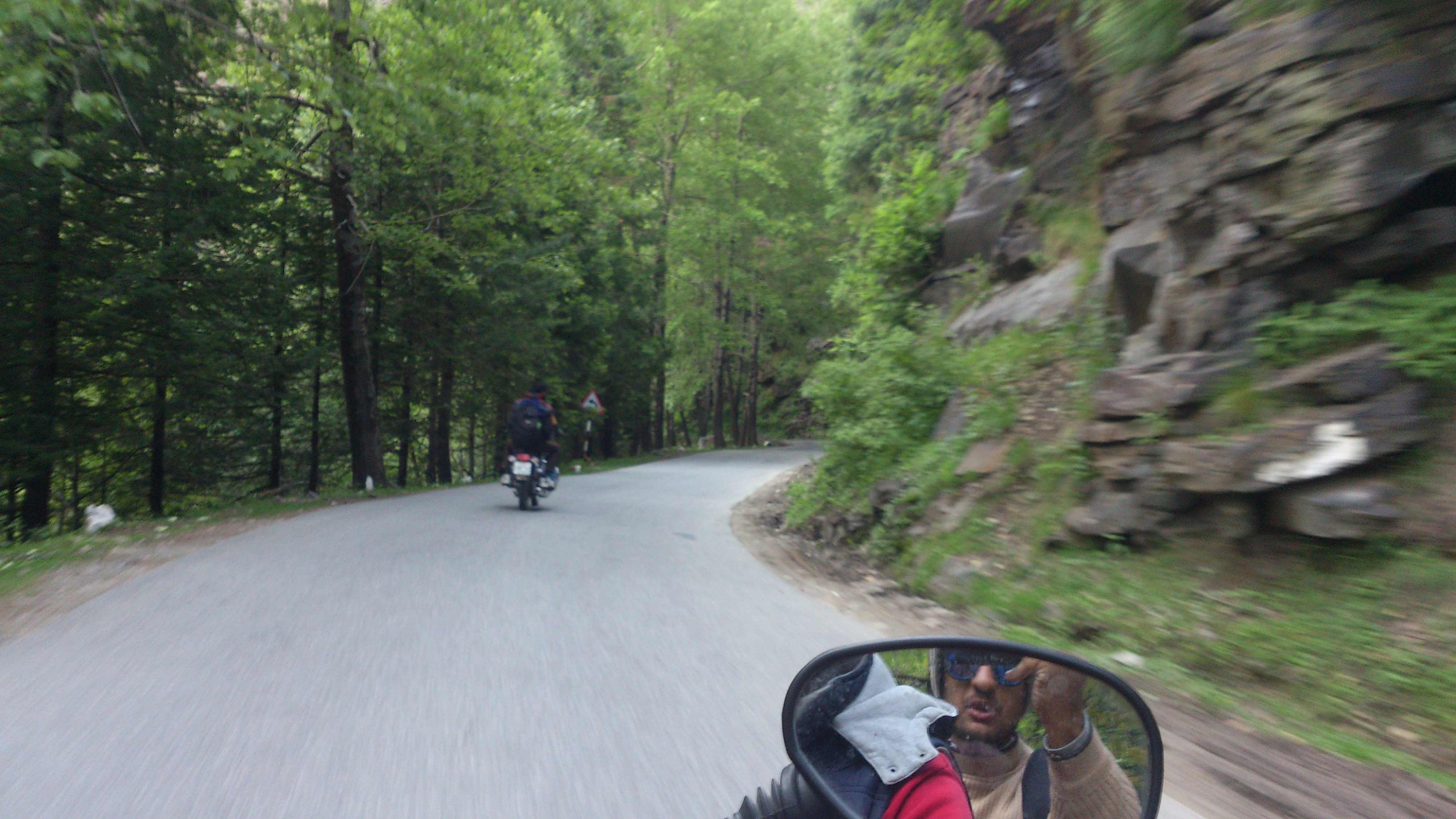 Riding on an asymmetric wheel